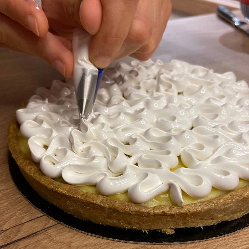 Meringue de la tarte sans gluten de sansgluglu, box de pâtisserie sans gluten.